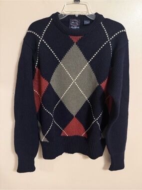 Allen Solly Classic Argyle All Wool Sweater Size Large
